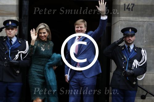Amsterdam 6 december 2017 
Prins Claus prijzen in paleis op de dam. Koningin Maxima en Koning Willem Alexander