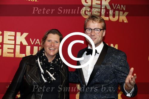 Amsterdam 27 november 2017
Premiere gek van geluk in Tuschinski.  Leo Alkemade met partner Margriet Baalmann