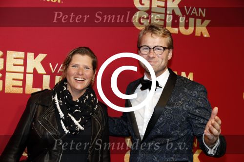 Amsterdam 27 november 2017
Premiere gek van geluk in Tuschinski.  Leo Alkemade met partner Margriet Baalmann