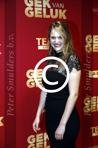 Amsterdam 27 november 2017
Premiere gek van geluk in Tuschinski. Marie Mae van Zuilen en partner