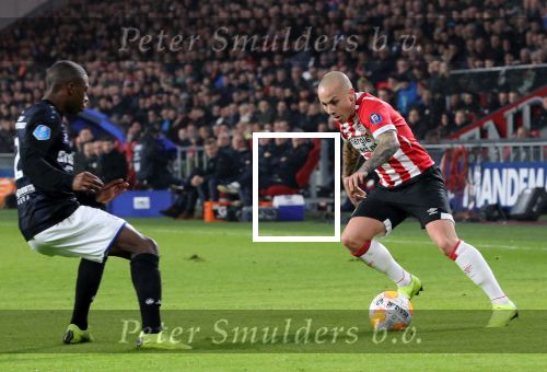 Eindhoven,24 November 2019
Kompetitie Seizoen 2018-2019 PSV-SC Heerenveen, eindstand 3-0
Angelino en Sherel Floranus
