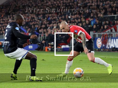 Eindhoven,24 November 2019
Kompetitie Seizoen 2018-2019 PSV-SC Heerenveen, eindstand 3-0
Angelino en Sherel Floranus