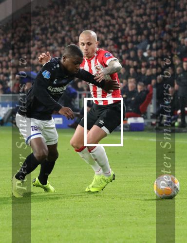 Eindhoven,24 November 2019
Kompetitie Seizoen 2018-2019 PSV-SC Heerenveen, eindstand 3-0
Angelino en Sherel Floranus