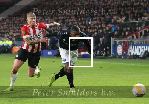 Eindhoven,24 November 2019
Kompetitie Seizoen 2018-2019 PSV-SC Heerenveen, eindstand 3-0
Angelino en Sherel Floranus