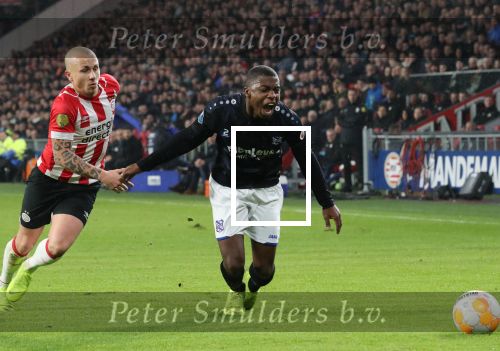 Eindhoven,24 November 2019
Kompetitie Seizoen 2018-2019 PSV-SC Heerenveen, eindstand 3-0
Angelino en Sherel Floranus