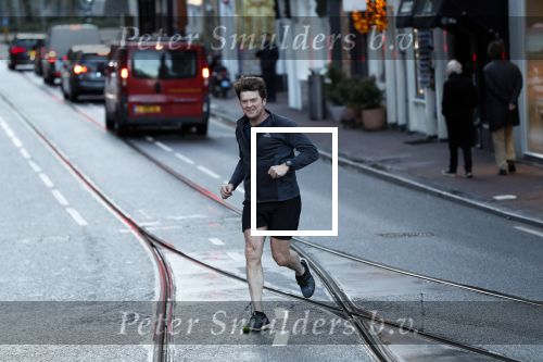 Amsterdam 17 december 2018
Beau v Erven Dorens hard lopend in het centrum van Amsterdam.