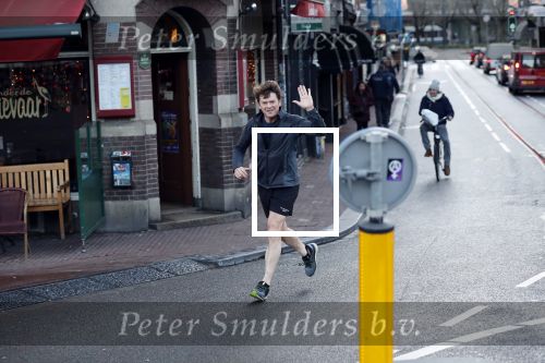 Amsterdam 17 december 2018
Beau v Erven Dorens hard lopend in het centrum van Amsterdam.