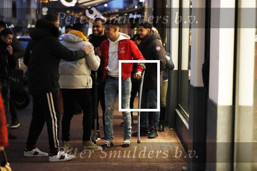 Amsterdam 23 november 2018
Rapper Boef en Frenna op de pc hooftstraat. Boef loopt met krukken en kwam met zijn Rolls Royce.