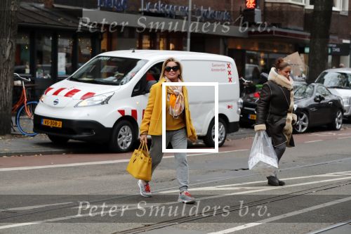 Amsterdam, 16 November 2018 Ans Markus op de PC HooftstraatConnie Witteman met Constanza Breukhoven op de PC Hoofstraat