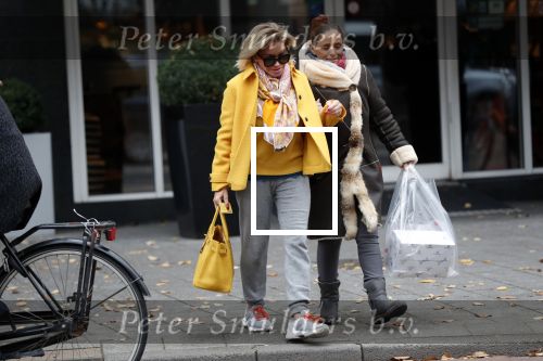 Amsterdam, 16 November 2018 Ans Markus op de PC HooftstraatConnie Witteman met Constanza Breukhoven op de PC Hoofstraat