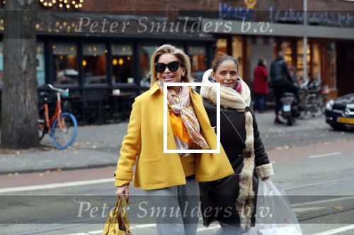Amsterdam, 16 November 2018 Ans Markus op de PC HooftstraatConnie Witteman met Constanza Breukhoven op de PC Hoofstraat