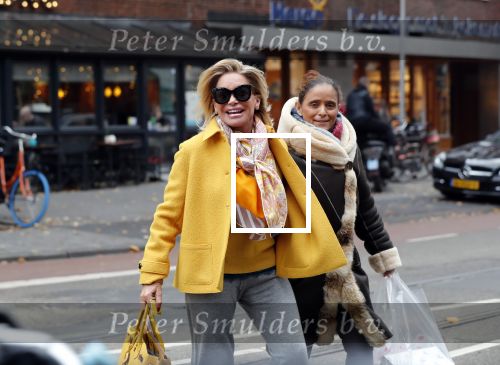 Amsterdam, 16 November 2018 Ans Markus op de PC HooftstraatConnie Witteman met Constanza Breukhoven op de PC Hoofstraat