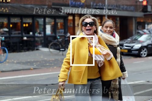 Amsterdam, 16 November 2018 Ans Markus op de PC HooftstraatConnie Witteman met Constanza Breukhoven op de PC Hoofstraat