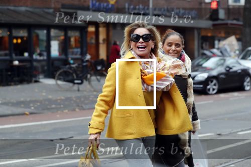 Amsterdam, 16 November 2018 Ans Markus op de PC HooftstraatConnie Witteman met Constanza Breukhoven op de PC Hoofstraat