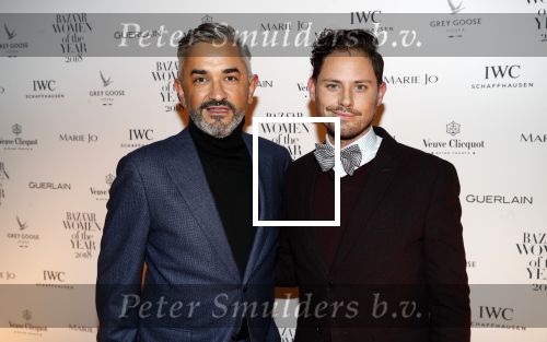 Amsterdam 10 december 2018
de Harper\'s Bazaar Woman of the Year Award 2018 in de Posthoornkerk . Edwin Oudshoorn met partner