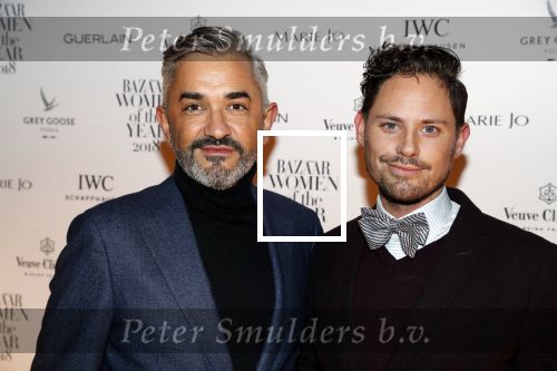 Amsterdam 10 december 2018
de Harper\'s Bazaar Woman of the Year Award 2018 in de Posthoornkerk . Edwin Oudshoorn met partner