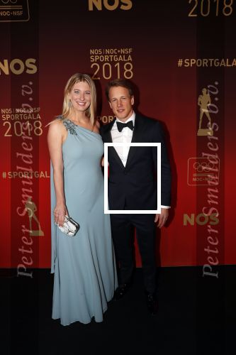 Amsterdam 19 december 2018
Sportman van het jaar verkiezing in afas live. Epke Zonderland met zijn vrouw