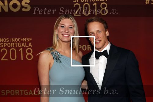 Amsterdam 19 december 2018
Sportman van het jaar verkiezing in afas live. Epke Zonderland met zijn vrouw