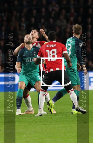 Eindhoven, 24 Oktober 2018 PSV-Tottemham Hotspur.
Duel in de voorronde Champions League, eindstand 2-2.
Eric Dier en Pablo Rosario