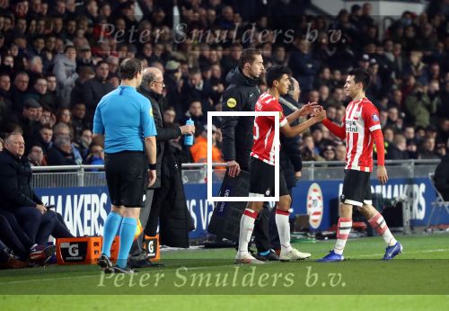 Eindhoven,24 November 2019
Kompetitie Seizoen 2018-2019 PSV-SC Heerenveen, eindstand 3-0
Erick Gutierrez en Hirving Lozano