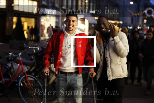 Amsterdam 23 november 2018
Rapper Boef en Frenna op de pc hooftstraat. Boef loopt met krukken en kwam met zijn Rolls Royce.