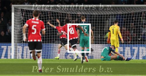 Eindhoven, 24 Oktober 2018 PSV-Tottemham Hotspur.
Duel in de voorronde Champions League, eindstand 2-2.
Hirving Lozano scoort 1-0