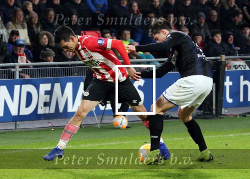 Eindhoven,24 November 2019
Kompetitie Seizoen 2018-2019 PSV-SC Heerenveen, eindstand 3-0
Hirving Lozano scoort 1-0 en 3-0