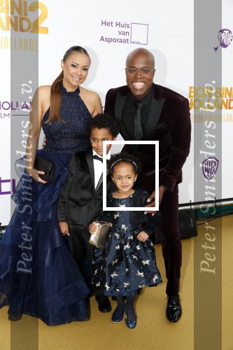 Rotterdam 9 december 2018
Premiere Bon Bini Holland 2 in pathe Rotterdam. Jandino Asporaat met vrouw en kinderen
