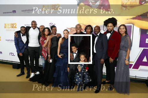 Rotterdam 9 december 2018
Premiere Bon Bini Holland 2 in pathe Rotterdam. Jandino Asporaat met familie