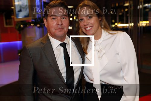 Amsterdam 11 december 2018
Martijn Krabbe met zijn verloofde Deborah Wietzes bij modeshow Nikkie Plessen