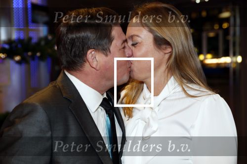 Amsterdam 11 december 2018
Martijn Krabbe met zijn verloofde Deborah Wietzes bij modeshow Nikkie Plessen