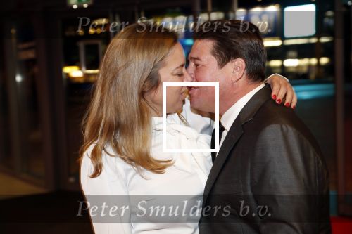 Amsterdam 11 december 2018
Martijn Krabbe met zijn verloofde Deborah Wietzes bij modeshow Nikkie Plessen
