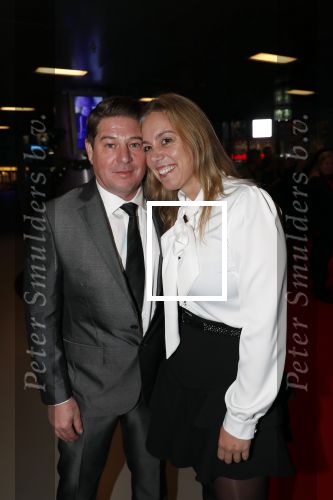 Amsterdam 11 december 2018
Martijn Krabbe met zijn verloofde Deborah Wietzes bij modeshow Nikkie Plessen