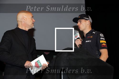 Amsterdam 13 november 2018
Presentatie TAG Heuer horloge van Max Verstappen in Hotel Arena. Robert Doornbos en Rob Kamphues doen de presentatie.