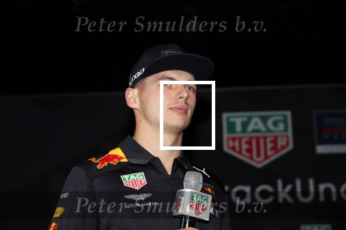 Amsterdam 13 november 2018
Presentatie TAG Heuer horloge van Max Verstappen in Hotel Arena. Robert Doornbos en Rob Kamphues doen de presentatie.