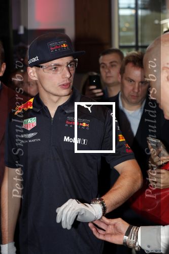 Amsterdam 13 november 2018
Presentatie TAG Heuer horloge van Max Verstappen in Hotel Arena. Robert Doornbos en Rob Kamphues doen de presentatie.