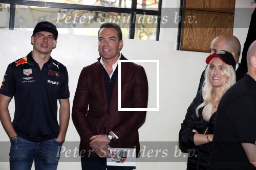 Amsterdam 13 november 2018
Presentatie TAG Heuer horloge van Max Verstappen in Hotel Arena. Robert Doornbos en Rob Kamphues doen de presentatie.