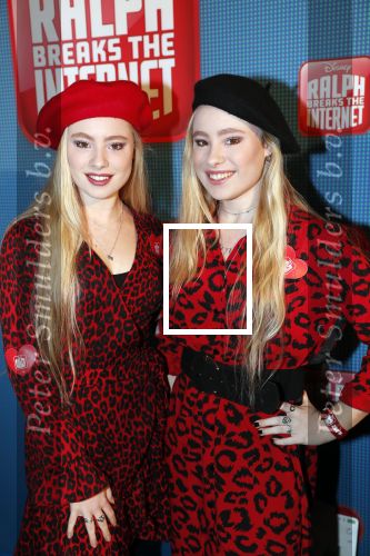 Amsterdam 8 december 2018
Premiere van Ralph Breaks the Internet in Pathe Arena. 
Mylene Waalewijn en Rosanna Waalewijn