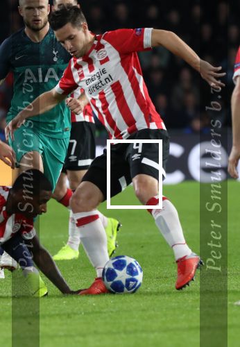 Eindhoven, 24 Oktober 2018 PSV-Tottemham Hotspur.
Duel in de voorronde Champions League, eindstand 2-2.
Nick Viergever