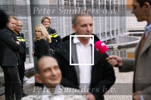 Den Bosch 30 november 2018
Rechtszaak tussen Johan Vlemmix en Patricia Paay. Johan kwam met een look a like pop ( in rolstoel) van zichzelf en Patricia kwam met haar man Robbert Hinfelaar naar de rechtbank in Den Bosch.