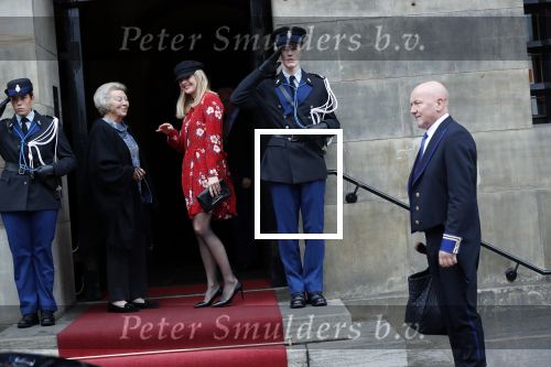 Amsterdam 6 december 2018
Prins Claus prijzen in paleis op de dam . Aanwezig Prinses Baetrix Prinses Mabel Prins Constantijn Koning Willem Alexander en koningin Maxima.