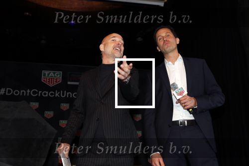 Amsterdam 13 november 2018
Presentatie TAG Heuer horloge van Max Verstappen in Hotel Arena. Robert Doornbos en Rob Kamphues doen de presentatie.