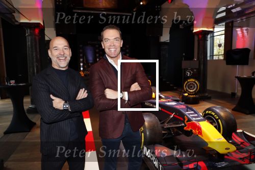 Amsterdam 13 november 2018
Presentatie TAG Heuer horloge van Max Verstappen in Hotel Arena. Robert Doornbos en Rob Kamphues doen de presentatie.