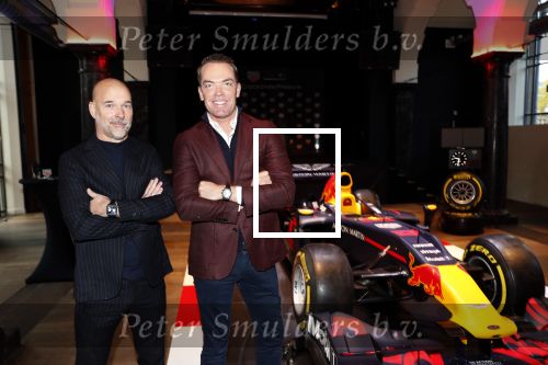 Amsterdam 13 november 2018
Presentatie TAG Heuer horloge van Max Verstappen in Hotel Arena. Robert Doornbos en Rob Kamphues doen de presentatie.