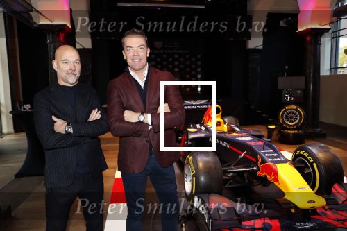 Amsterdam 13 november 2018
Presentatie TAG Heuer horloge van Max Verstappen in Hotel Arena. Robert Doornbos en Rob Kamphues doen de presentatie.