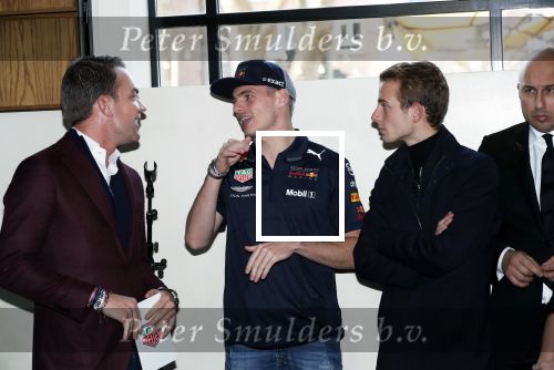 Amsterdam 13 november 2018
Presentatie TAG Heuer horloge van Max Verstappen in Hotel Arena. Robert Doornbos en Rob Kamphues doen de presentatie.