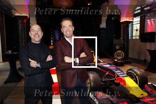 Amsterdam 13 november 2018
Presentatie TAG Heuer horloge van Max Verstappen in Hotel Arena. Robert Doornbos en Rob Kamphues doen de presentatie.