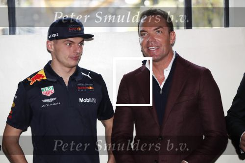 Amsterdam 13 november 2018
Presentatie TAG Heuer horloge van Max Verstappen in Hotel Arena. Robert Doornbos en Rob Kamphues doen de presentatie.