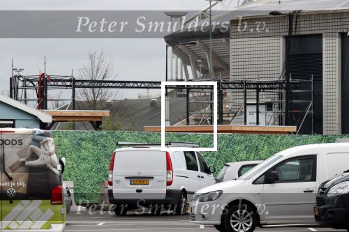 Amsterdam 20 november 2020
Aanbouw nieuwe Big Brother huis op de parkeerplaats bij endemol naast de Amsterdam Arena.