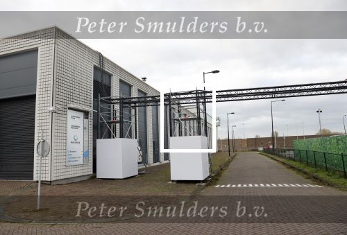 Amsterdam 20 november 2020
Aanbouw nieuwe Big Brother huis op de parkeerplaats bij endemol naast de Amsterdam Arena.